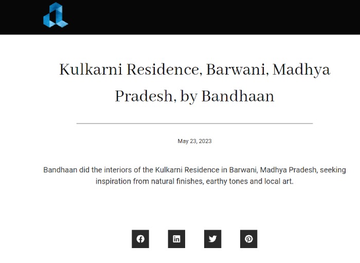 Kulkarni Residence Published on Volume Zero 